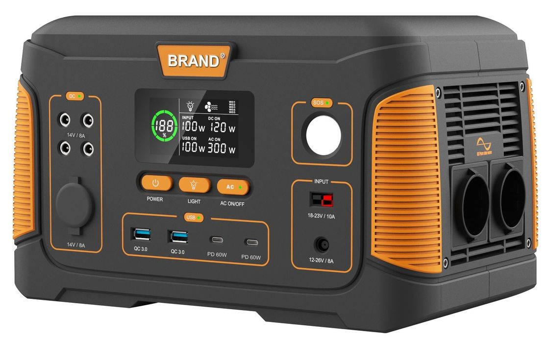 Home/ Outdoor/ Camping Nhà máy điện mặt trời di động USB 650W 22.2V 28.6ah Sạc lại