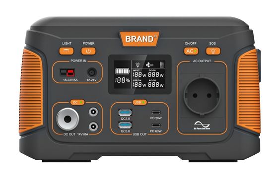 Cắm trại ngoài trời Máy phát điện mặt trời 300W Trạm điện di động 14.8V 20.8ah Trạm điện đa chức năng