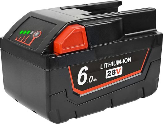 28V 6000mAh Slide Pack pin tương thích với Milwaukee Công cụ điện không dây tương thích thay thế Milwaukee