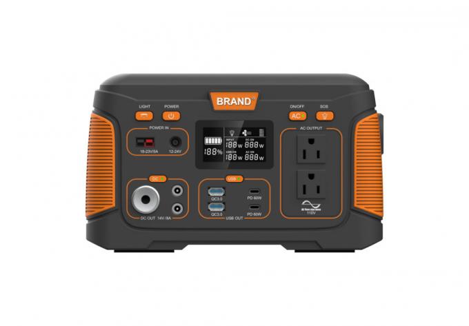 300W Nhà máy điện ngoài trời di động khẩn cấp Cắm trại Ngân hàng pin với AC / DC Inverter 4